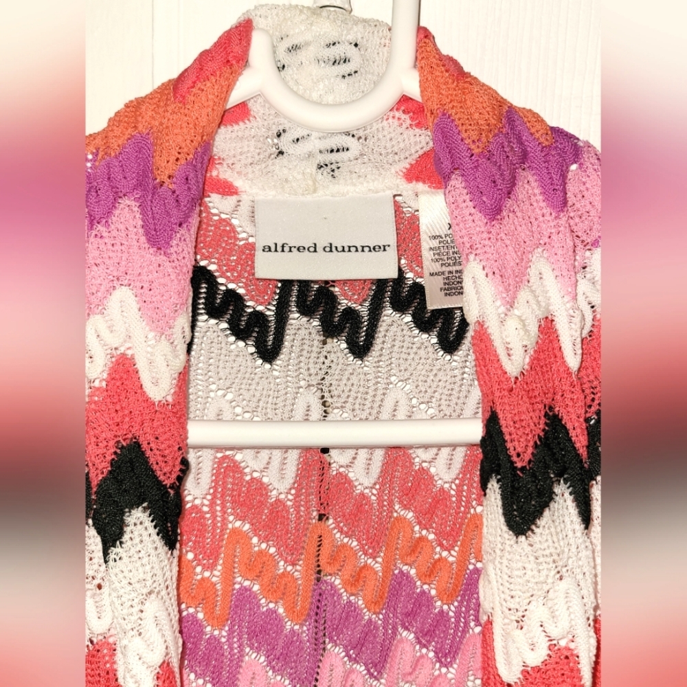 Alfred Dunner Multicolored Lightweight Open Front… - image 4